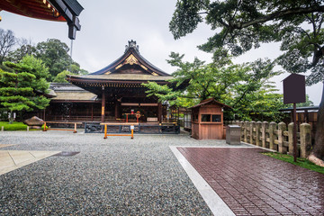 Holiday in Japan - Raining day in Torii Gates, Fushimi Inari Shrine, Kyoto