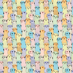 Meerkats seamless pattern