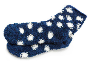 dark blue sock on white background