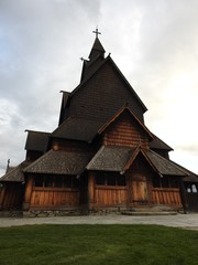 Fototapeta na wymiar Heddal stave church in Norway