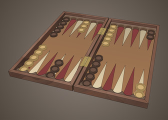 backgammon wooden tavli board game