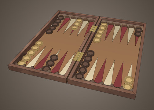backgammon wooden tavli board game
