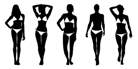 bikini silhouettes