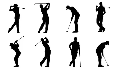 Foto op Canvas golf silhouettes © jan stopka