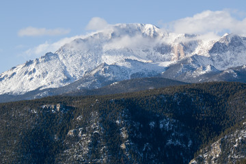 Fresh Snow on Pikes Peak Colorado