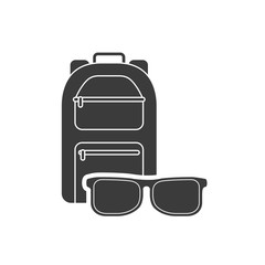 travel bag with camping icon vector illustration design