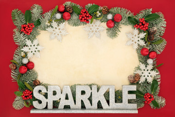 Christmas Sparkle Background Border