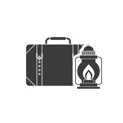 switcase with camping icon vector illustration design