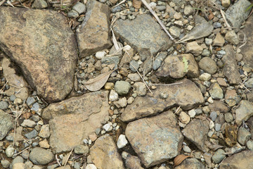 Texture of small stones and large