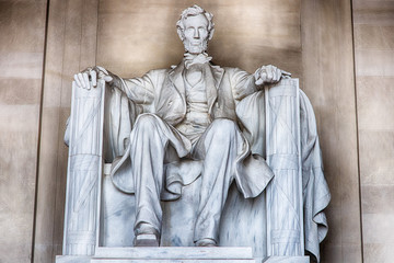 Abraham Lincoln statue at Washington DC Memorial