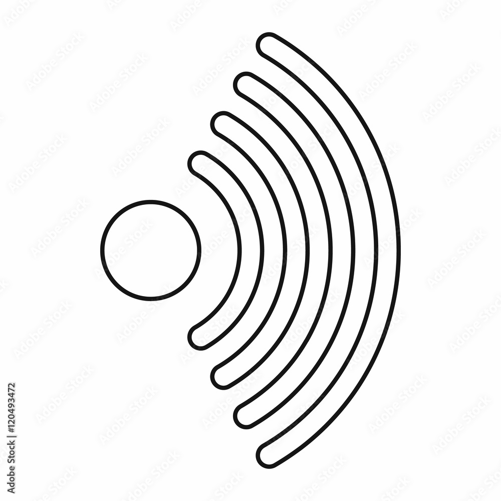 Poster wireless network symbol icon in outline style on a white background vector illustration