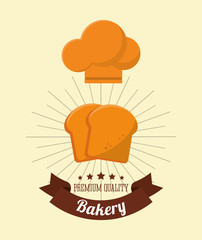 flat design bakery related emblem image vector illustration 
