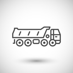Dump truck line icon