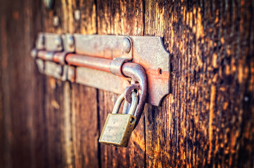 Old latch of a main door