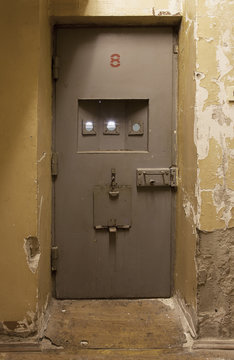 modern prison cell door