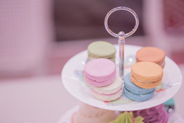 Macarons pink sweet love tone.