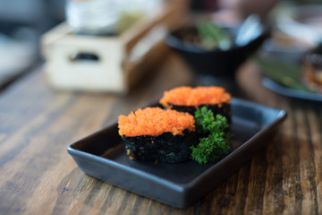 Sushi shrimp eggs