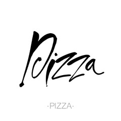Obraz premium pizza_lettering_template