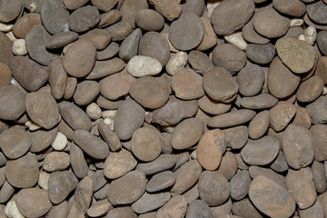 Round stone on natural