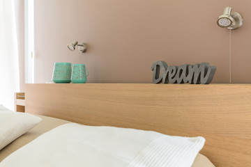 Dreamy bedroom in beige idea