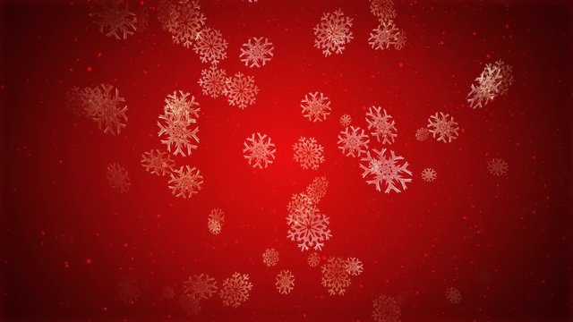 red festive holiday snowy background