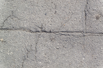 Texture of the old road with cracks