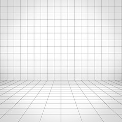 Grid background perspective view 3D rendering