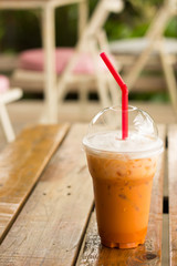 Ice thai milk tea drink