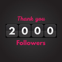 Fototapeta premium Thank you followers