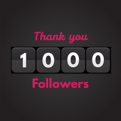Fototapeta premium Thank you followers