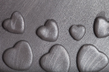 Top of gray cake with mastic