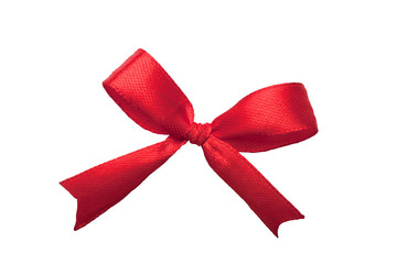 Satin ribbon on a white background