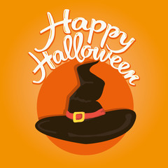 Witch hat Halloween illustration