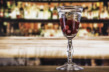 Alcohol set with background. 