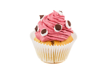 Halloween cupcake with colored decorations