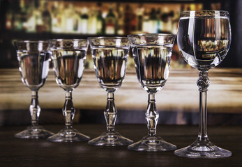 Alcohol set with background