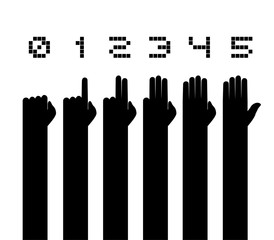 hands counting symbol