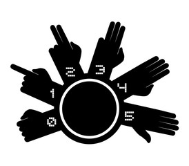 hands counting symbol