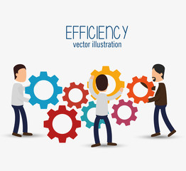 icon efficient management design isolated vector illustration eps 10