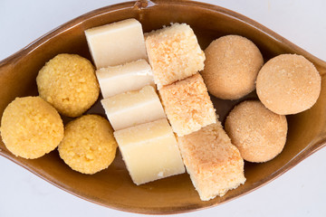 Indian sweets in a plate ready for celebration