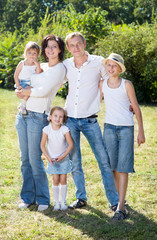 Fototapeta premium Family with three children