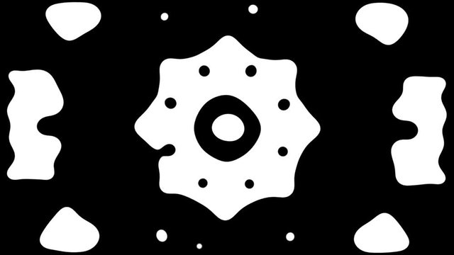 Kaleidoscopico de Simbolos y formas cambiantes