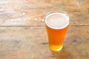 Craft beer in the glass