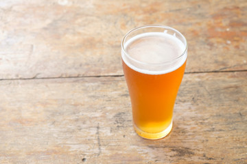 Craft beer in the glass