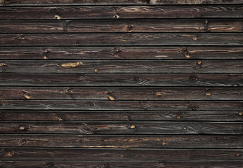 Obraz premium Wooden background of dark horizontal boards