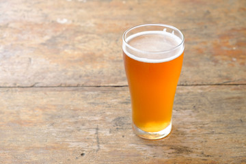 Craft beer in the glass
