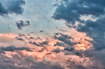 Dramatic and Beautiful Sky View After Sunset