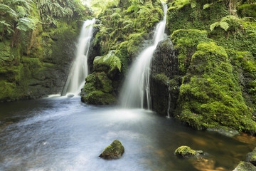 Fototapeta na wymiar Woodland Waterfall