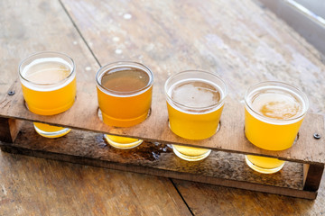 Craft beer in the glass