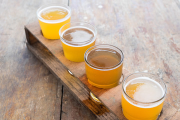 Craft beer in the glass